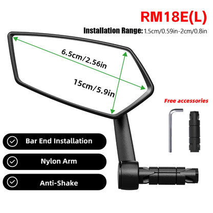 Vridezone Extended 360° E-Bike Bar-End Rear-View Mirror