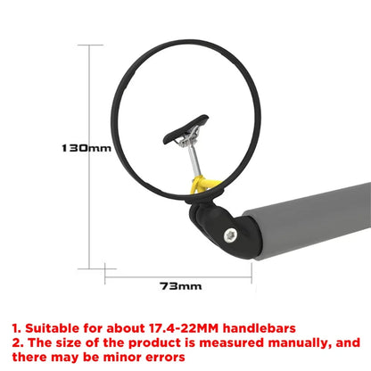 Vridezone 360° Round Convex E-Bike Handlebar Mirror
