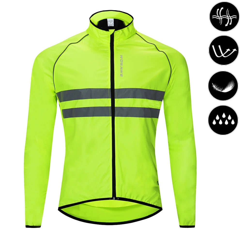 Vridezone Men’s Packable Reflective E-Bike Windbreaker Jacket