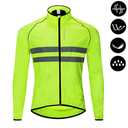 Vridezone Men’s Packable Reflective E-Bike Windbreaker Jacket