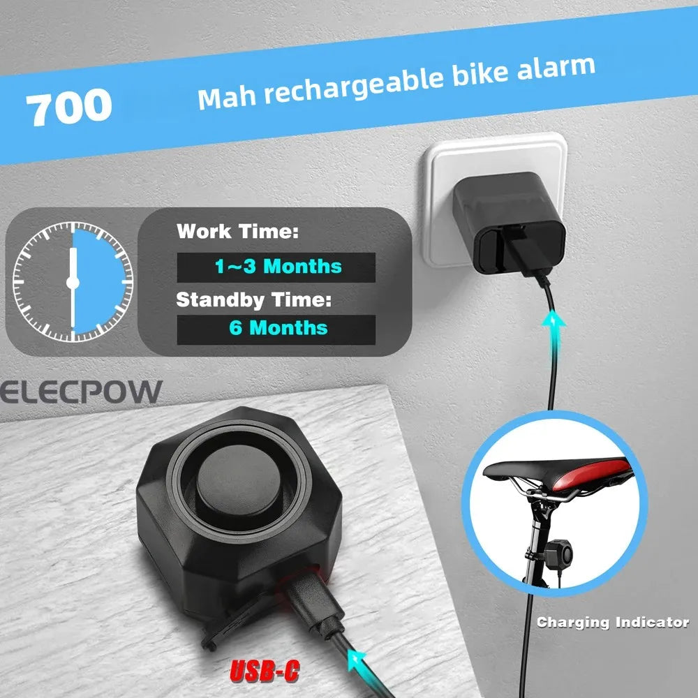 Vridezone 4-in-1 E-Bike Taillight & Anti-Theft Alarm