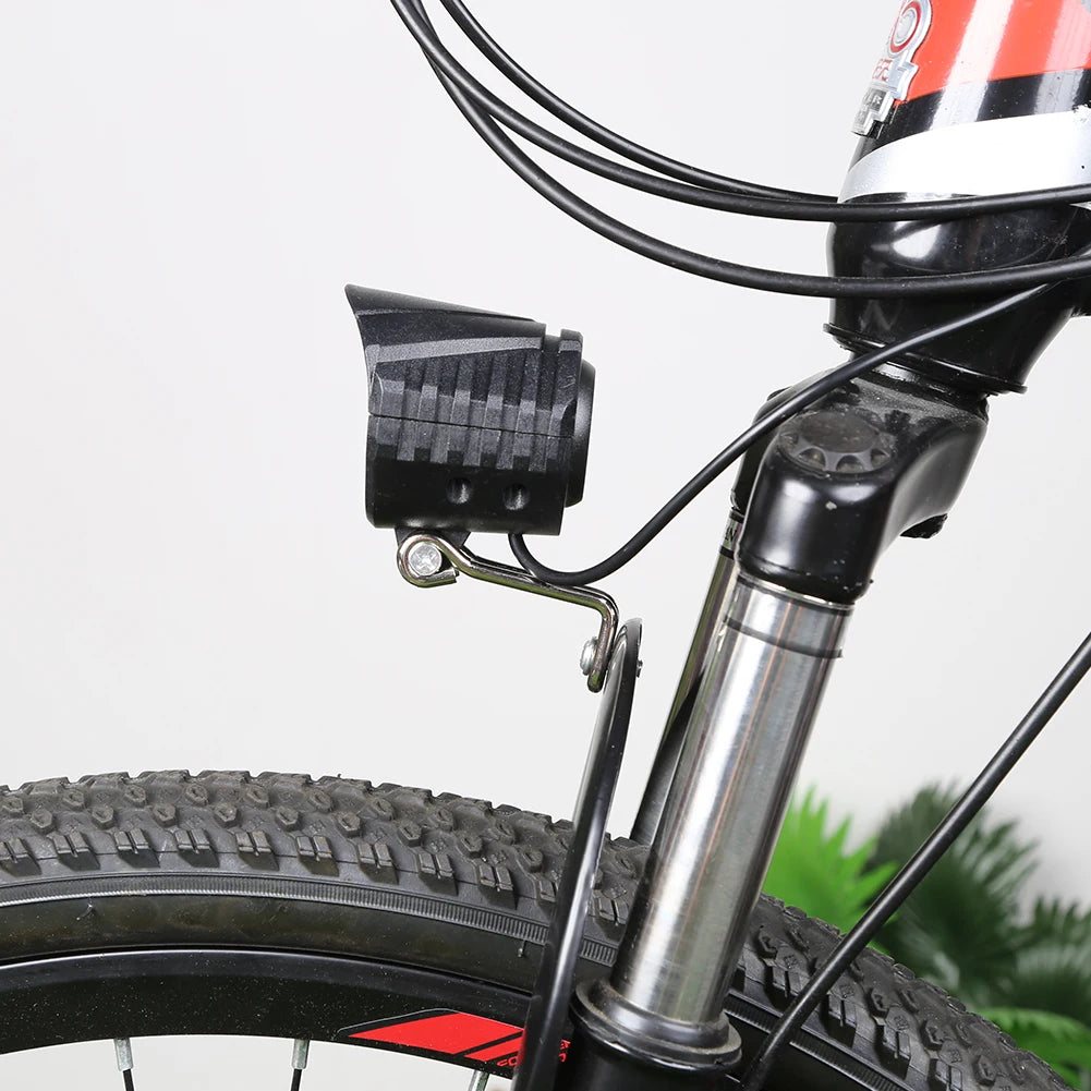 E-Bike Horn Light 36V 48V 60V Electric 9LED Bicycle Headlight 18W 2in1 Horn and Light Switch Scooter Safety Bike Flashlight