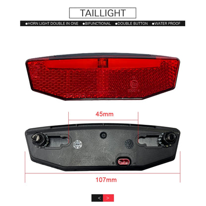 Ebike Light and Horn Switch, Headlight, Electric Bike, Scooter, Front, Tail, Rear, Warning Lights, Parts, Accessories, 12V-72V
