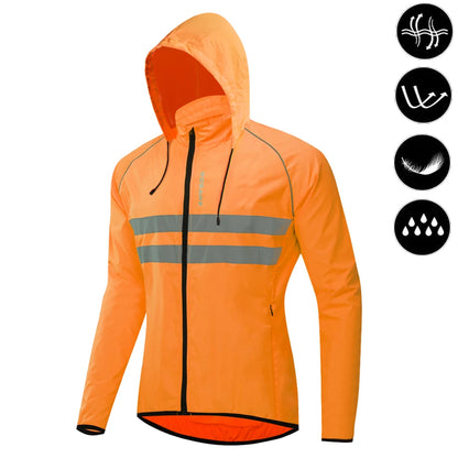 Vridezone Men’s Packable Reflective E-Bike Windbreaker Jacket
