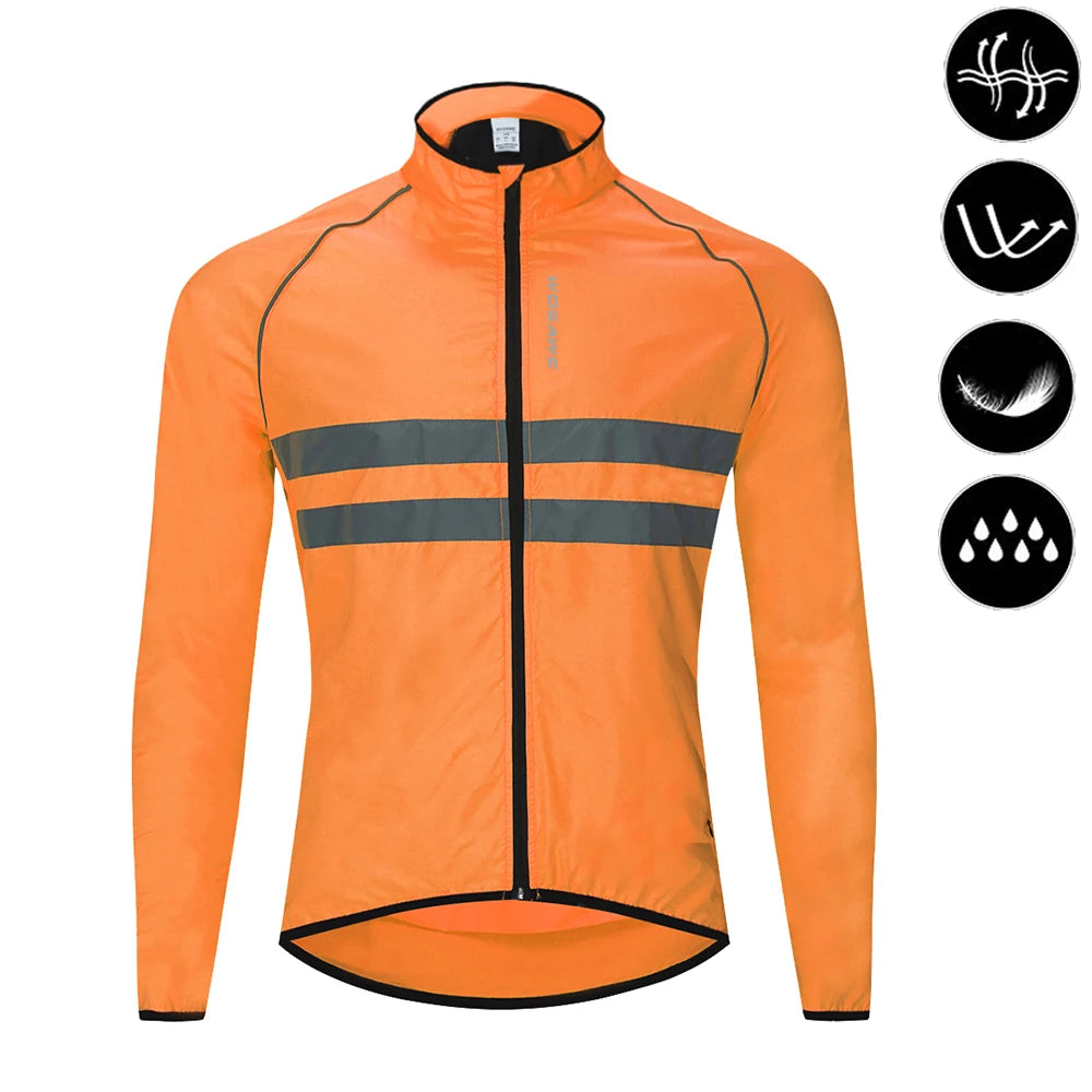 Vridezone Men’s Packable Reflective E-Bike Windbreaker Jacket