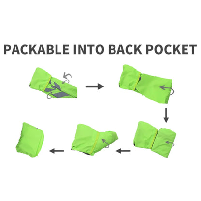 Vridezone Men’s Packable Hooded E-Bike Windbreaker Jacket