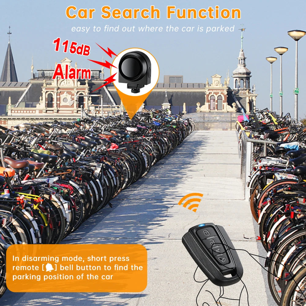 Vridezone 115 dB Wireless E-Bike Anti-Theft Alarm