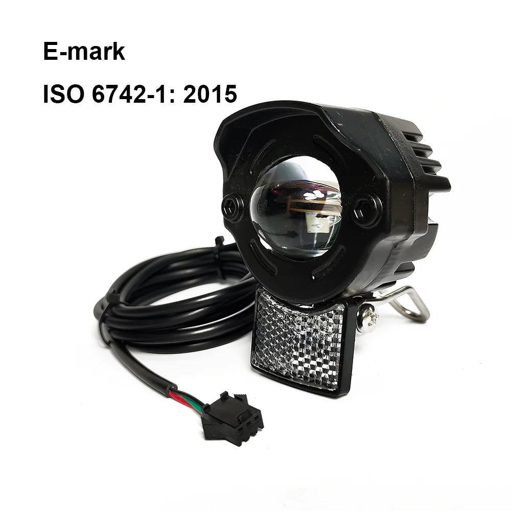 EBKE Ebike Electric Bicycle Headlight About 3500LUX 24V 36V 48V 52V 60V Compatible 6W E24 Aluminium Alloy