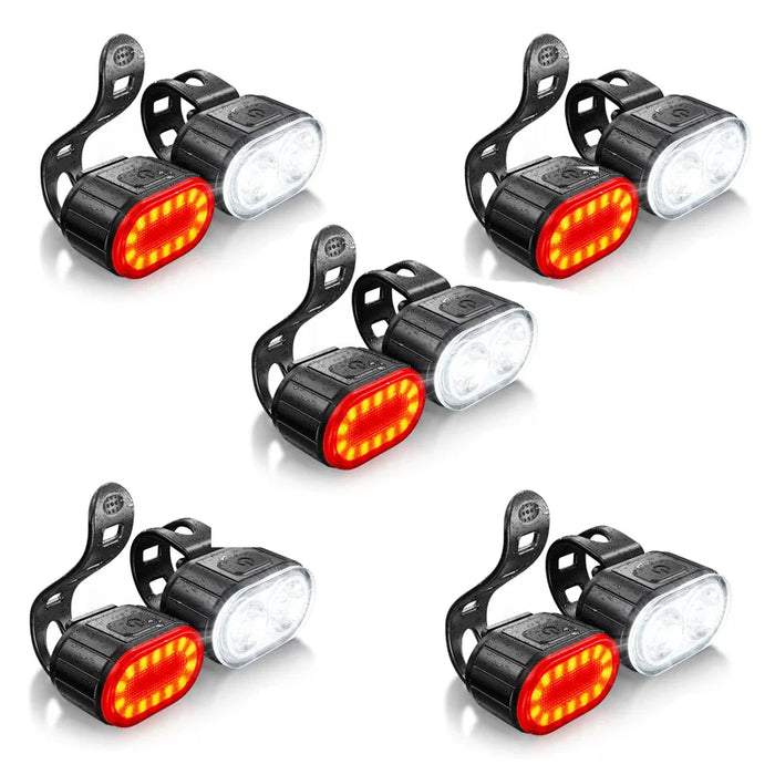 Vridezone Rechargeable E-Bike Front and Rear Light Set