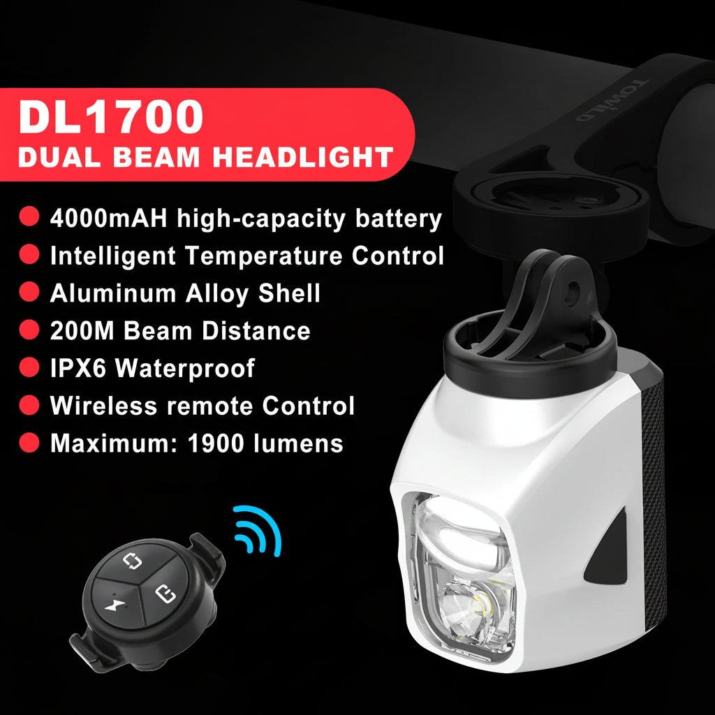 Vridezone 1900 Lumen Rechargeable E-Bike Headlight