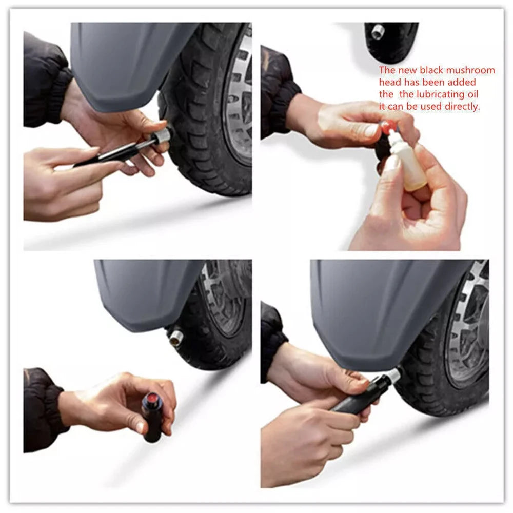17PCS Outer Tire Puncture Repair Kit Mushroom Plug Tool Motorcycle Scooter Bike Car Motorcycle Tire Repair Plug Tool