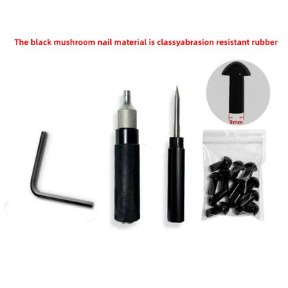 Vridezone 17-Piece Tubeless Tyre Puncture Repair Kit with Mushroom Plugs