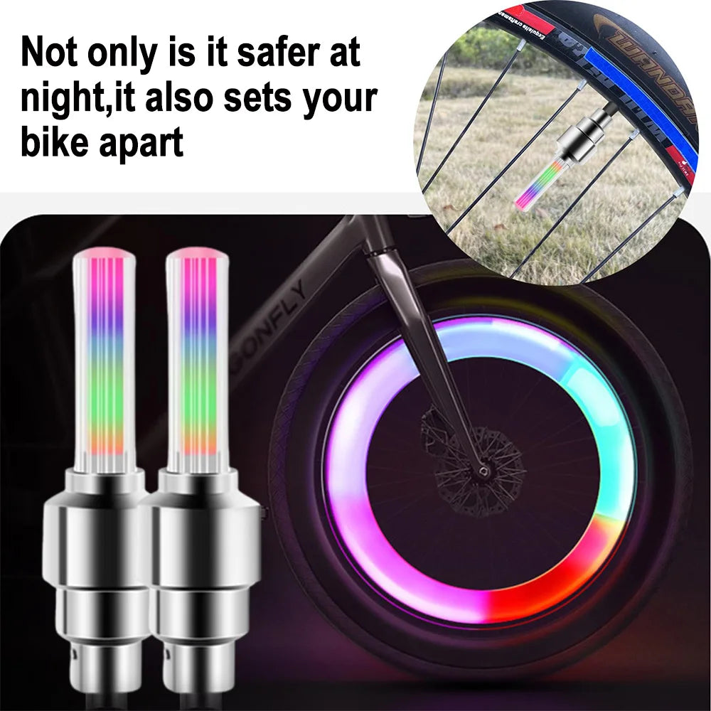 Vridezone Neon Motion-Activated E-Bike Tyre Valve Lights