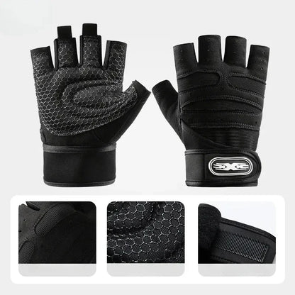 Vridezone Breathable Half-Finger E-Bike Gloves with Wrist Support
