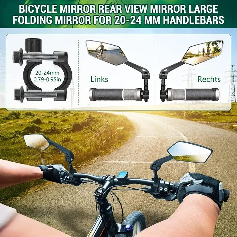 Vridezone 4.5-Inch 360° Adjustable E-Bike Rear-View Mirror