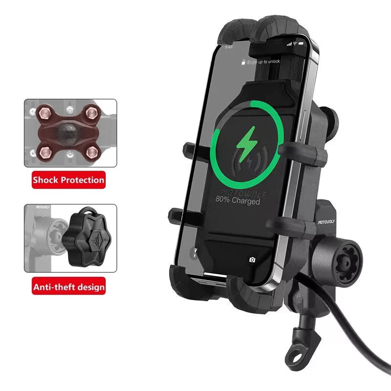 Vridezone 360° Wireless Charging E-Bike Phone Holder