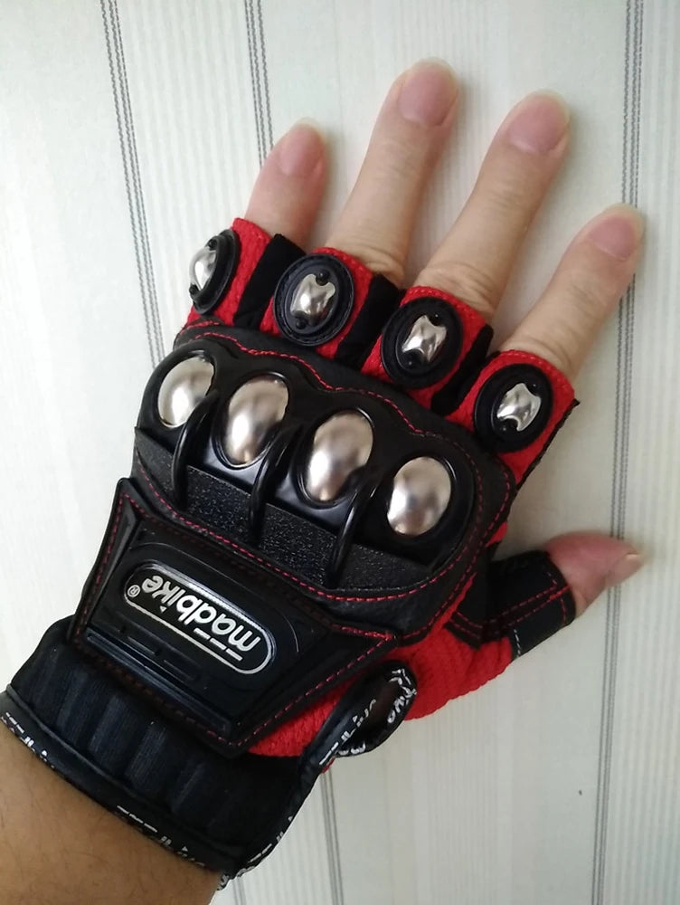 Vridezone Armoured Half-Finger E-Bike Riding Gloves