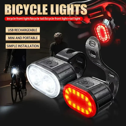 Vridezone Rechargeable E-Bike Front and Rear Light Set