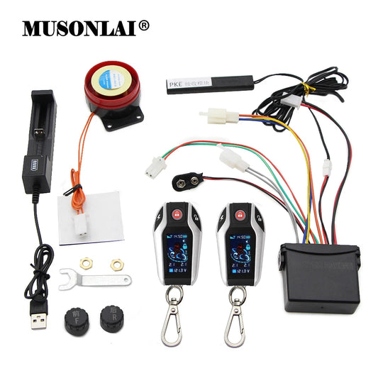 48v~145v Elerctric Bike E-bike Two Way Alarm LCD Screen Burglar Security System Auto Sensing Theft Protection Rechargeable