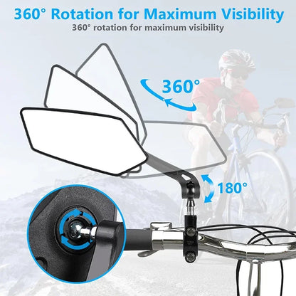 Vridezone 4.5-Inch 360° Adjustable E-Bike Rear-View Mirror