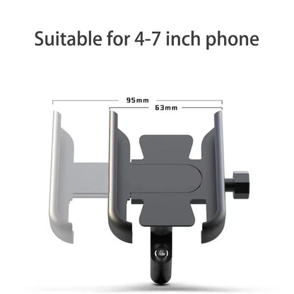 Vridezone Gravity-Lock Alloy E-Bike Phone Holder