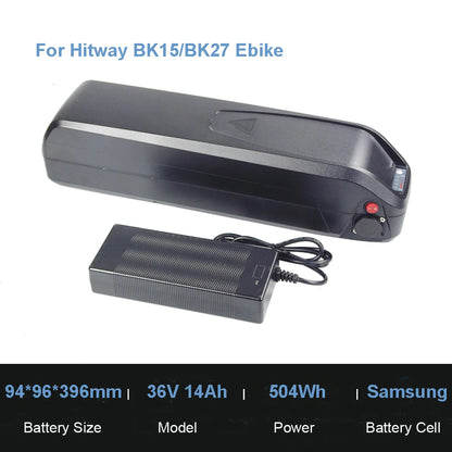 E-Bike Batteries 36V 48V 12Ah 15Ah 20Ah Li-ion Battery for Hitway Colorway BK15 BK27 BK29 Baolujie Poleejiek Electric Bike