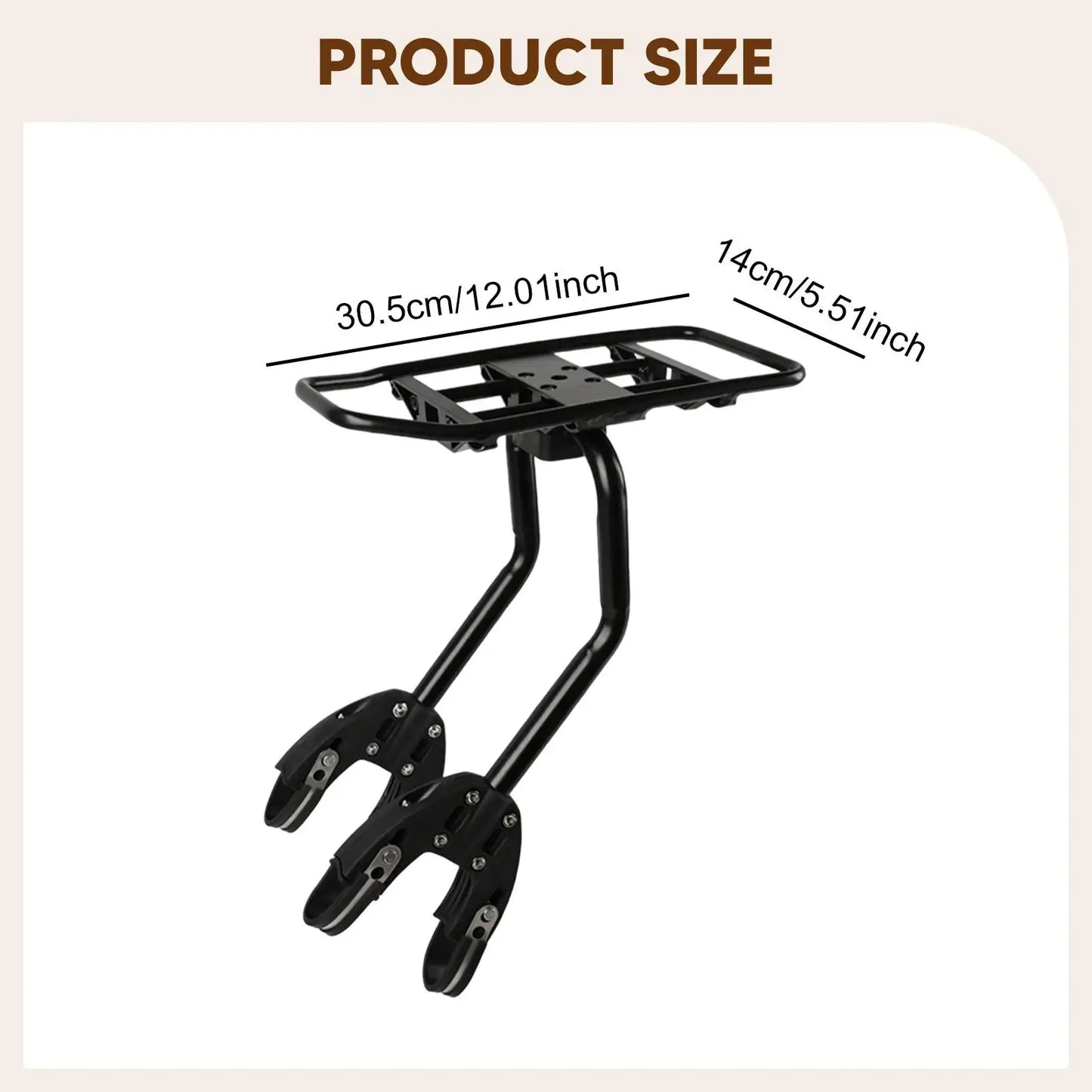 Rear Bike Rack,Fits Mountain Bikes E MTB, Electric Mountain Bikes, Easy Install & Use, Fits Any Brand Pannier Bag & Rack Trunks