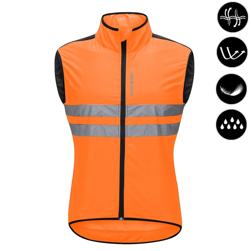 Vridezone Men’s Packable Reflective E-Bike Windbreaker Jacket