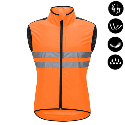 Vridezone Men’s Packable Reflective E-Bike Windbreaker Jacket