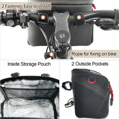 Vridezone 4L Insulated E-Bike Handlebar Bag