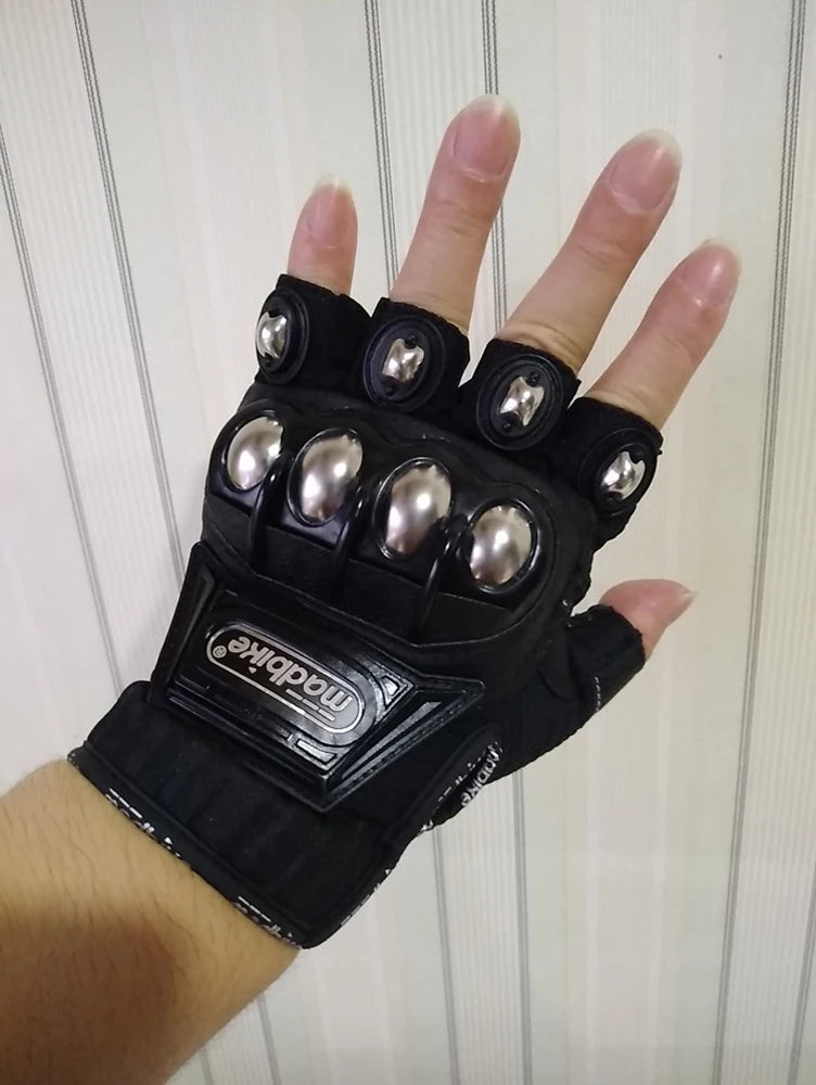 Vridezone Armoured Half-Finger E-Bike Riding Gloves