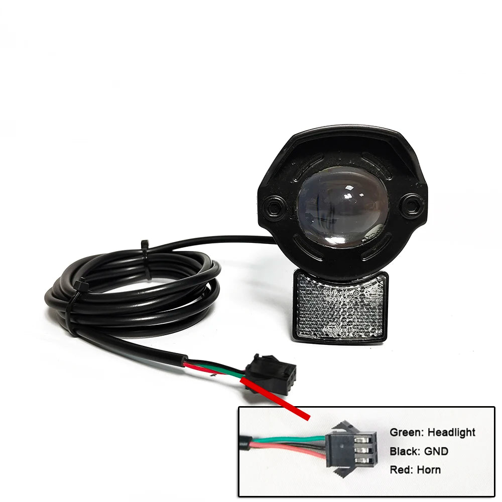 EBKE Ebike Electric Bicycle Headlight About 3500LUX 24V 36V 48V 52V 60V Compatible 6W E24 Aluminium Alloy