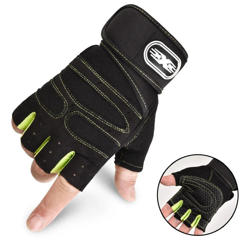 Vridezone Breathable Half-Finger E-Bike Gloves with Wrist Support