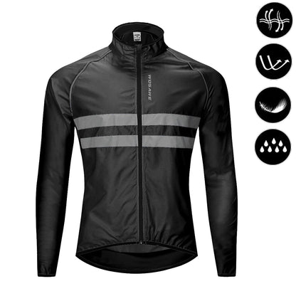 Vridezone Men’s Packable Reflective E-Bike Windbreaker Jacket
