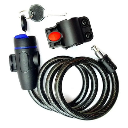 Bicycle Bike Lock Anti-theft Mtb Road Bike Steel Wire Chain Lock Motorcycle Helmet Folding Bike Electric Scooter Safety Padlock