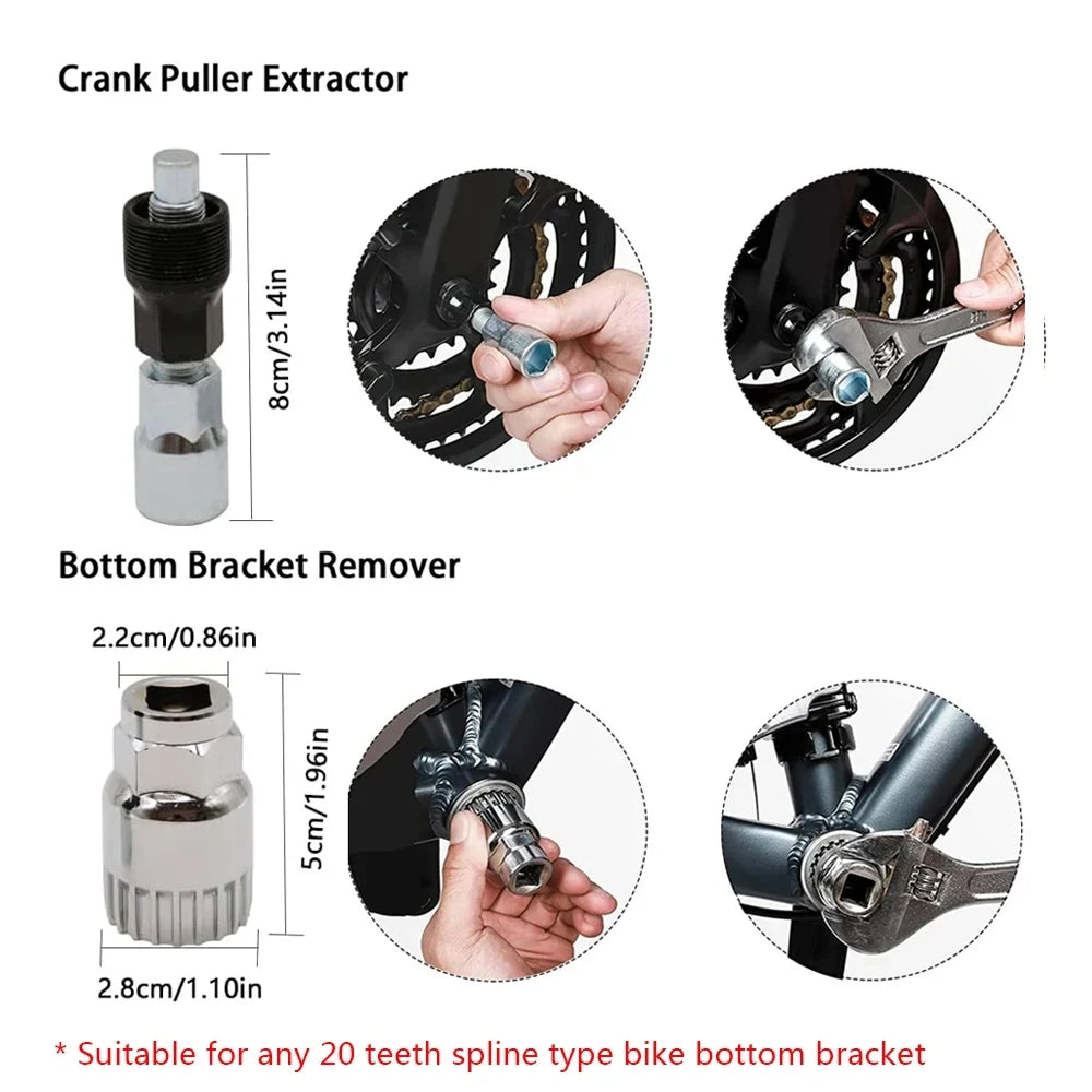 Vridezone E-Bike Chain, Crank and Cassette Repair Tools