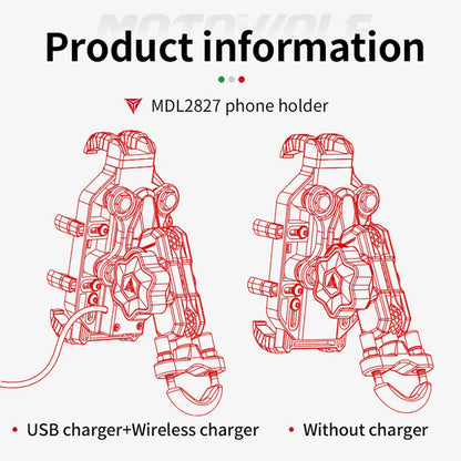 Vridezone 360° Wireless Charging E-Bike Phone Holder