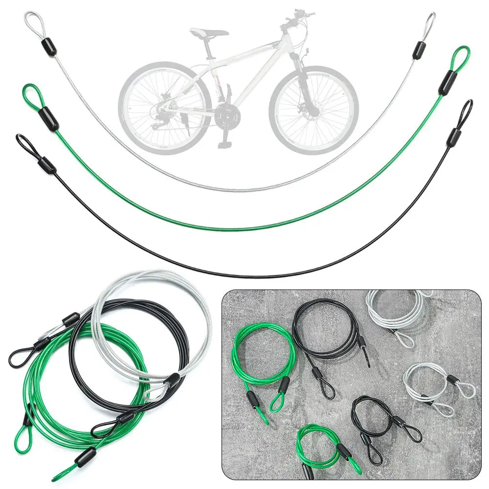 0.5/1/2Meters Bicycle Accessories Bicycle Lock Wire Cycling Strong Steel Cable Lock MTB Road Bike Lock Rope Anti-theft Security