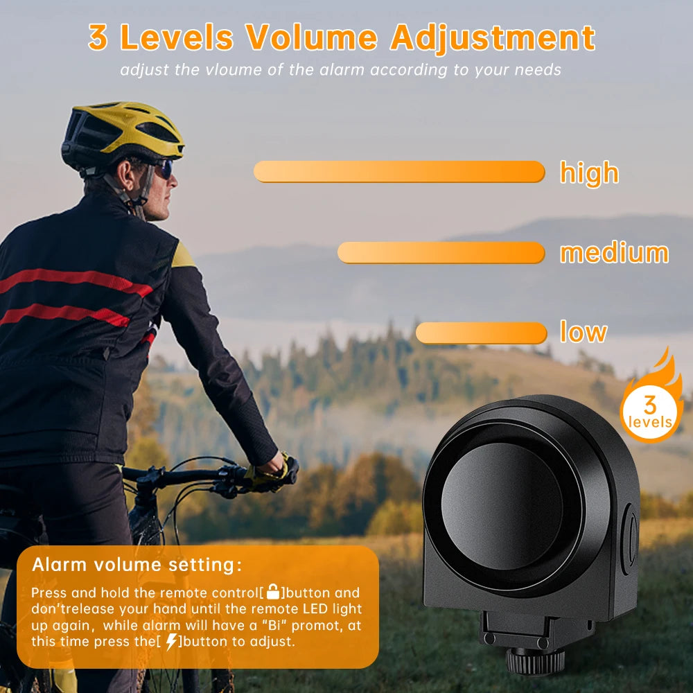 Vridezone 115 dB Wireless E-Bike Anti-Theft Alarm