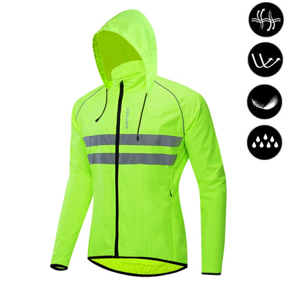 Vridezone Men’s Packable Reflective E-Bike Windbreaker Jacket