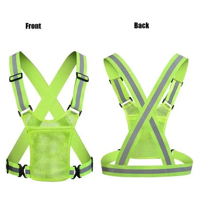 Vridezone Adjustable Reflective E-Bike Visibility Vest with Pocket