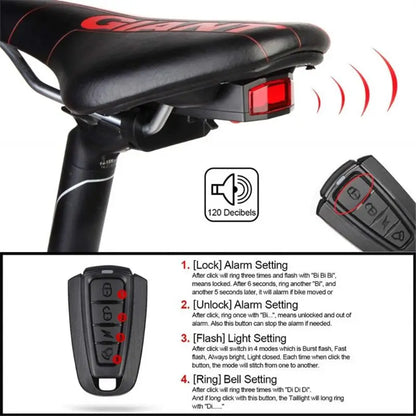 Vridezone A6 E-Bike Taillight & Anti-Theft Alarm