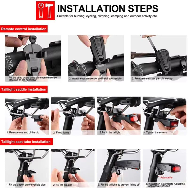 Vridezone A6 E-Bike Taillight & Anti-Theft Alarm