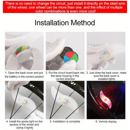 Vridezone Dual-Sided LED E-Bike Wheel Spoke Light