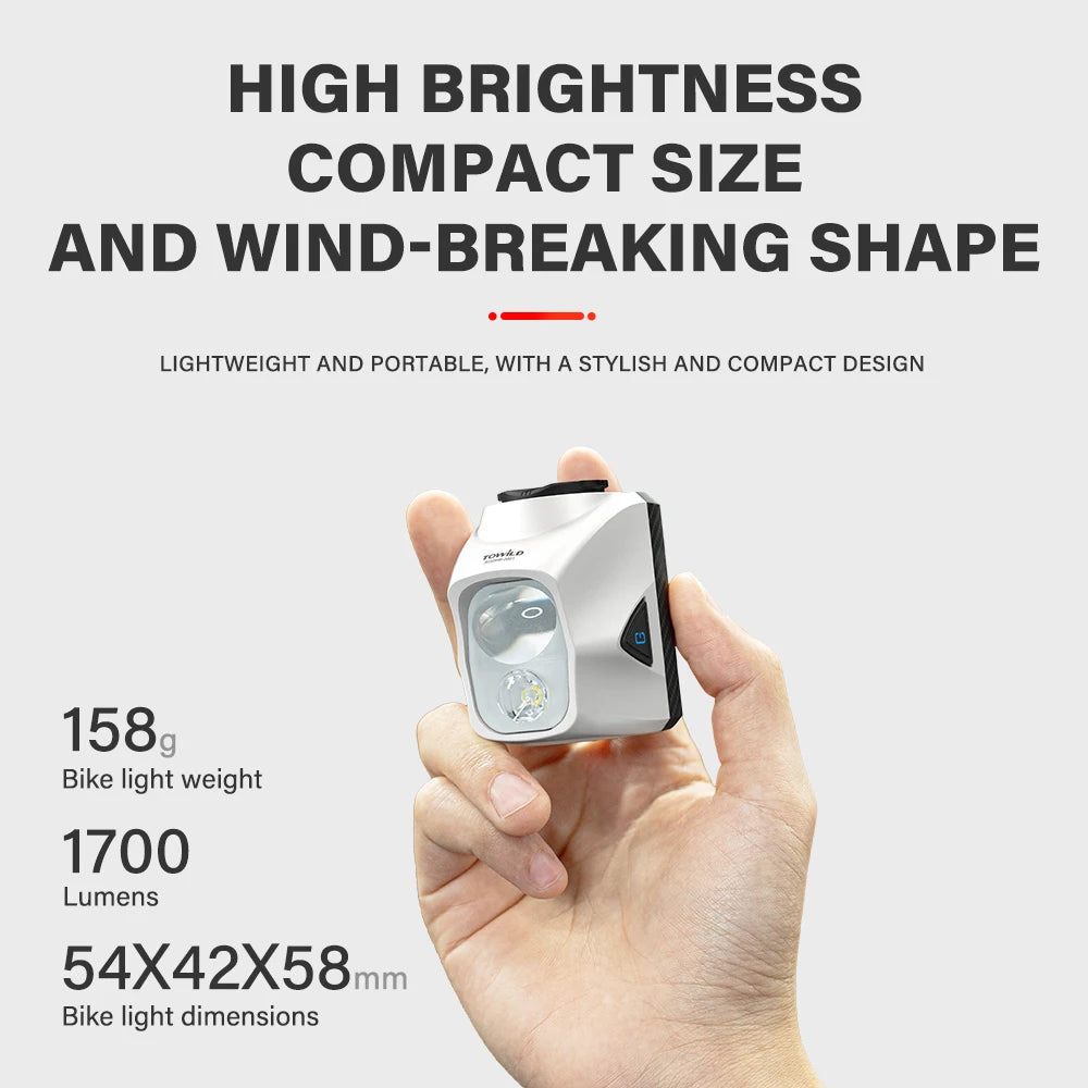 Vridezone 1900 Lumen Rechargeable E-Bike Headlight